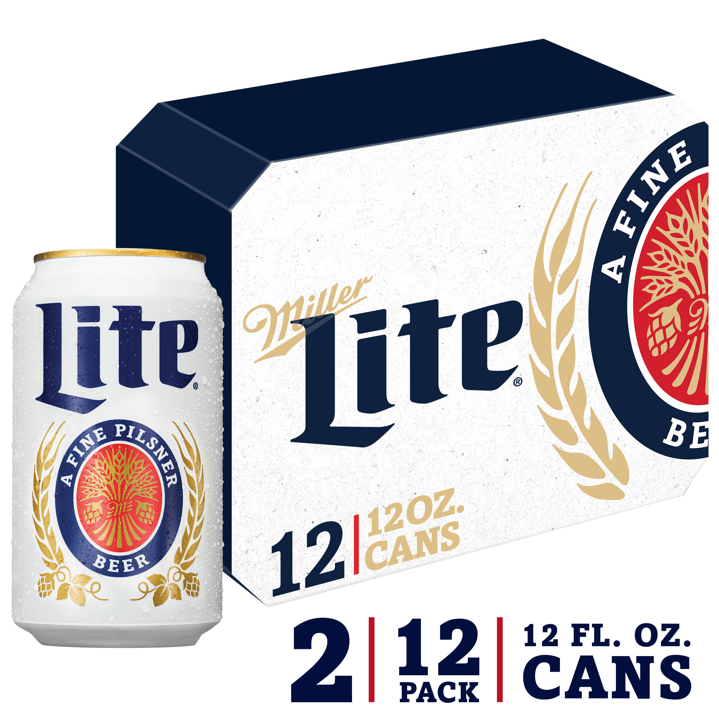 MILLER LITE LITE BEER 12OZ CAN-12pk