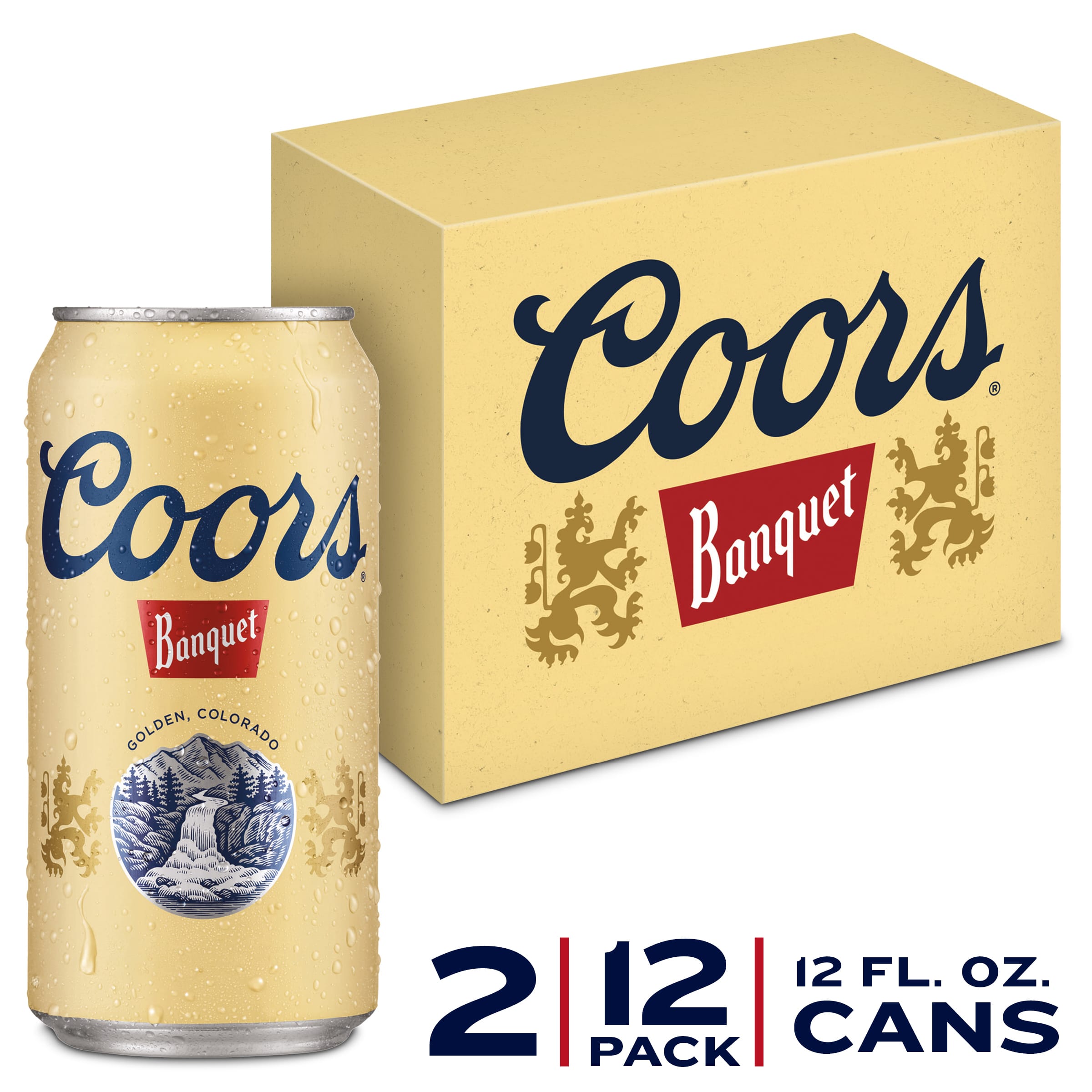 COORS BANQUET GOLDEN BEER - 12PK CAN