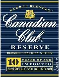 Canadian Club Canadian Whisky Reserve 10 Year