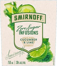 Smirnoff Zero Vodka Cucumber And Lime