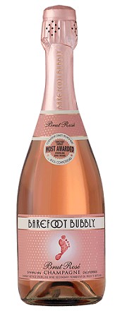 Barefoot Bubbly  Brut Rose Champagne  -4 Pk