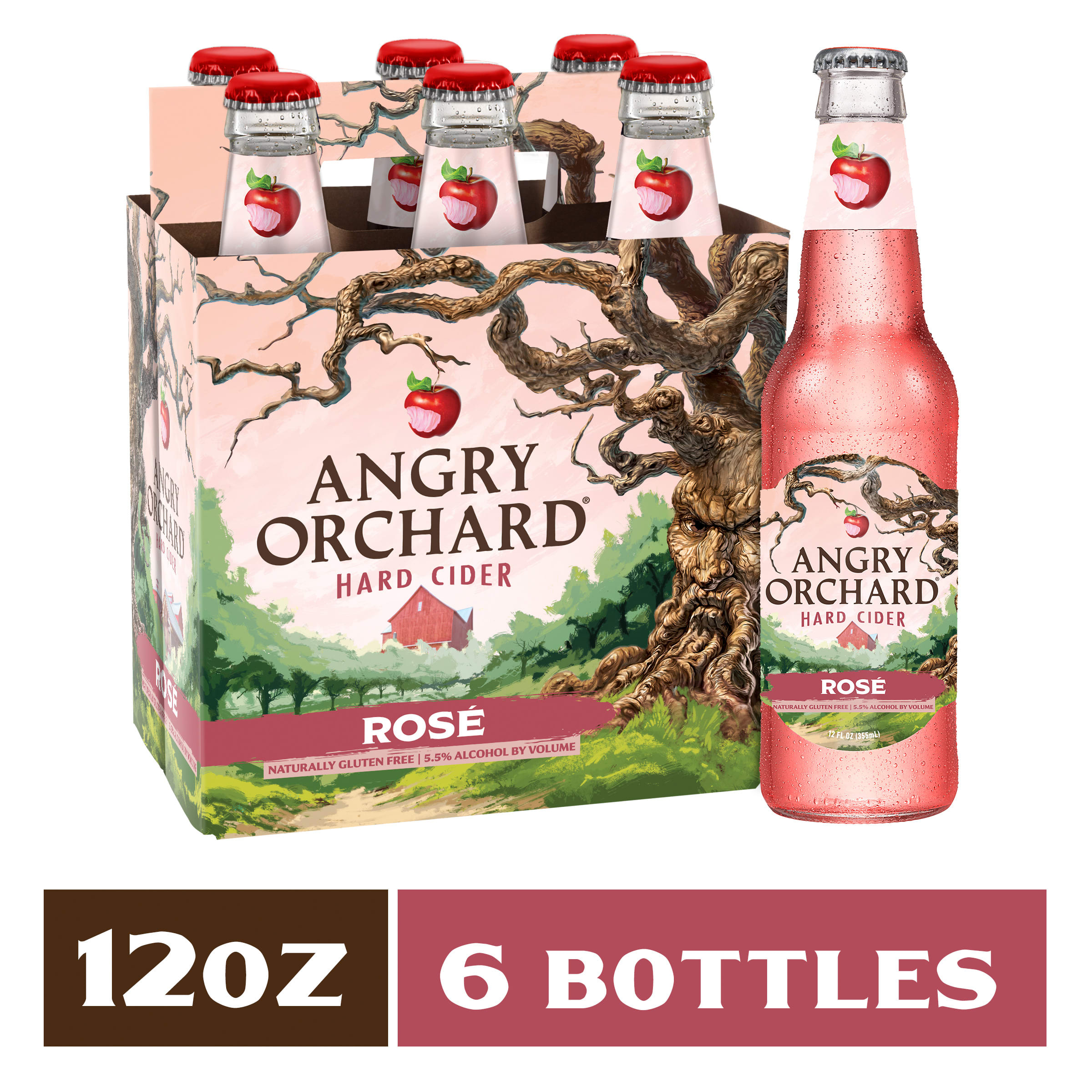 ANGRY ORCHARD ROSE HARD CIDER-6PK BTL