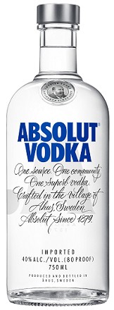ABSOLUT VODKA 80 PROOF -1.0L