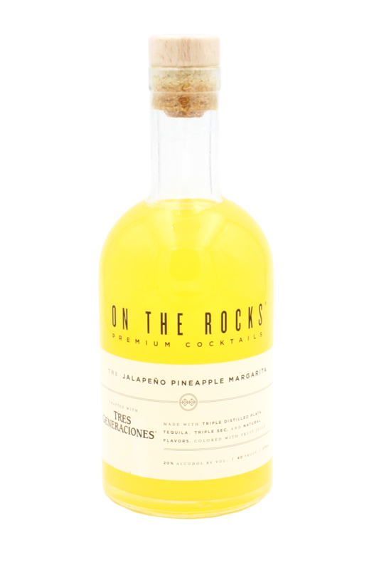 ON THE ROCKS TRES GEN. JALAPENO PINEAPPLE MARGARITA-375ML